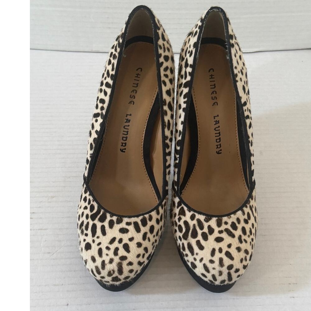 Women's‎ Chinese Laundry Wave Length Animal Print Platform Pump High Hells Sz 7